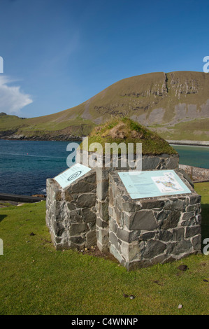 La Scozia, minion, isole Ebridi Esterne. Storica isola di Hirta, la più grande dell'arcipelago. Foto Stock