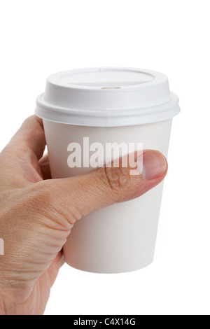 White Paper Cup close up Foto Stock