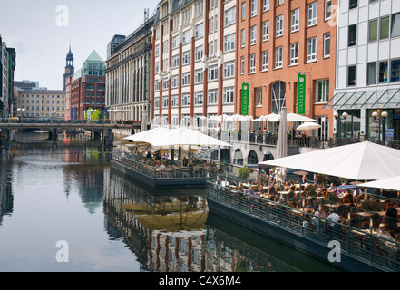 Bleichenfleet da Poststrasse, Amburgo, Germania Foto Stock