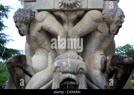 Fontana vicino di Nossa Senhora dos Remedios santuario, Lamego, Viseu, in Portogallo Foto Stock