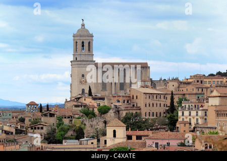 Cattedrale, Girona, Catalogna, Spagna Foto Stock