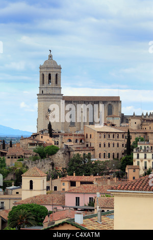 Cattedrale, Girona, Catalogna, Spagna Foto Stock