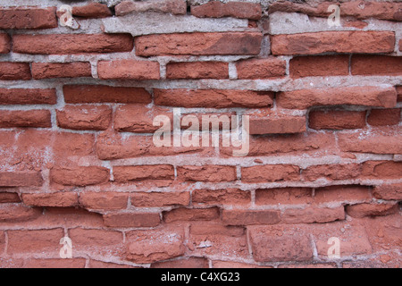 Vecchi mattoni texture da edifici coloniali in Panama City, Casco Antiguo. Foto Stock