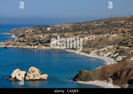 Petra tou Romiou Roccia di Afrodite Pafos Cipro Foto Stock