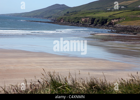 Pollice Strand, vasta distesa di spiaggia di sabbia, la penisola di Dingle, Co. Kerry, Sud ovest Irlanda Foto Stock