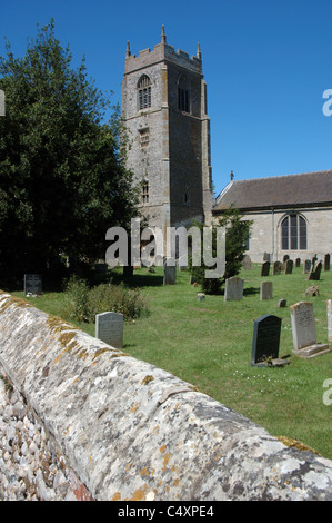 La chiesa di Santa Maria, Holme-next-il-Mare del Nord di Norfolk, Regno Unito Foto Stock