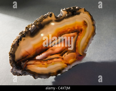 L'agata (levigata slice), Brasile Foto Stock