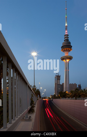 Kuwait telecommunications tower Foto Stock