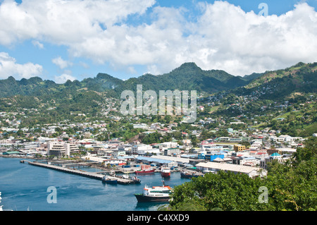Kingstown capitale porto di St Vincent e Grenadine. Foto Stock