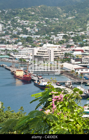 Kingstown capitale porto di St Vincent e Grenadine. Foto Stock