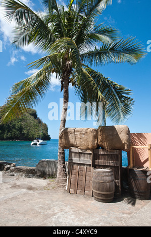 Wallilabou Bay, set di Pirati dei Caraibi film, Saint Vincent e Grenadine. Foto Stock