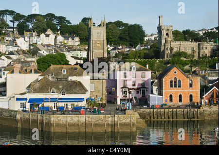 Fowey, attraente villaggio sul Cornish Coast, Cornwall, Inghilterra Foto Stock