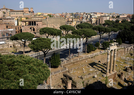 Italia, Roma, via dei fori Imperiali, via dei fori Imperiali Foto Stock