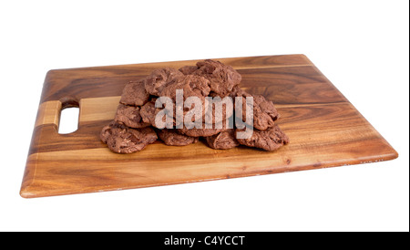 Piccolo lotto di doppio i biscotti al cioccolato Foto Stock