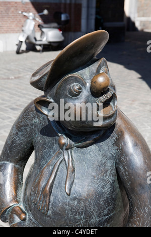 Memorial a Jean Legrand sui personaggi di cartoni animati "Giuseppe e Franchwes', Namur, Belgio, Europa Foto Stock