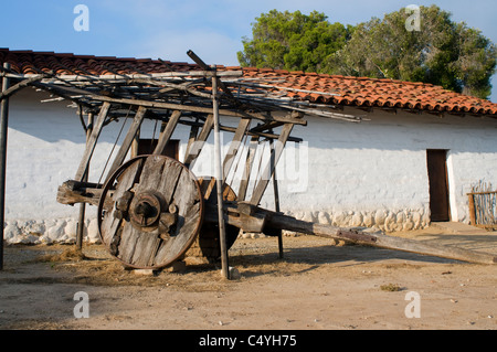 In legno antico ox carrello Foto Stock