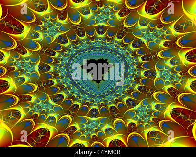 Un calcolatore di frattali generati sulla base del set di Mandelbrot Foto Stock