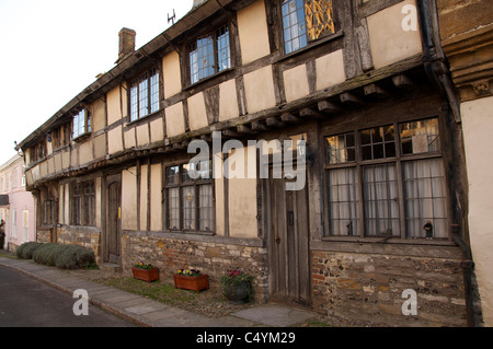 Il Pitchmarket è una pittoresca terrazza dell'antica Tudor cottages in Abbey Street, Cerne Abbas, Dorset, Inghilterra. Foto Stock