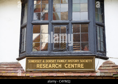 Somerset & Dorset Family History Society Research Center a Sherborne, Dorset nel mese di aprile Foto Stock