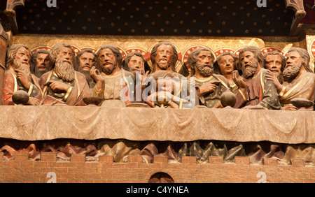 Parigi - l'ultima cena di Cristo - Cattedrale di Notre-Dame a Parigi prima del fuoco. Foto Stock