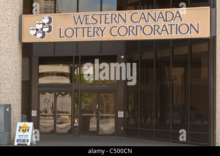 Western Canada Lottery Corporation headquarters è raffigurato in Winnipeg Foto Stock