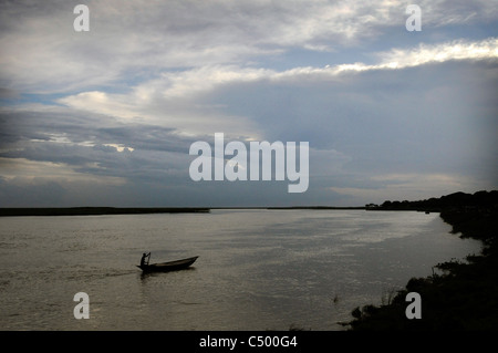 Nei pressi del Gange (Padma) fiume in Bangladesh Foto Stock
