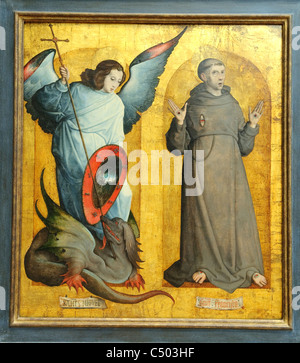 Santi Michele e Francesco, ca. 1505-9, da Juan de Flandes, Foto Stock