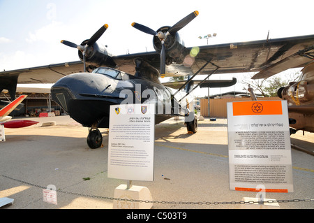 Il centro nazionale di Israele la Aviation Heritage. Forza Aerea israeliana costruttiva PBY-6un Catalina flying boat Foto Stock