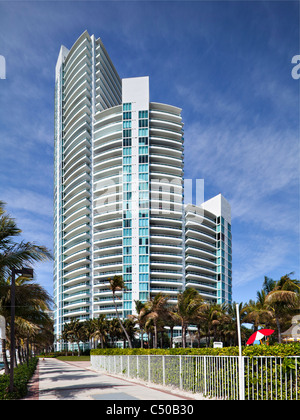 Miami Beach Marina condos Foto Stock