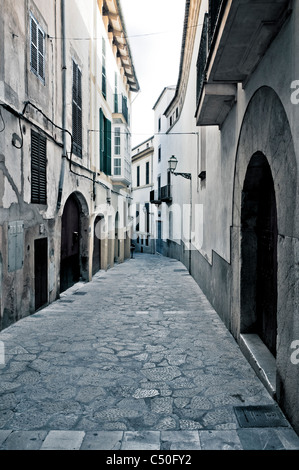 Vicolo del centro storico della città di Palma di Maiorca, creativo, Maiorca, isole Baleari, Spagna, Europa Foto Stock