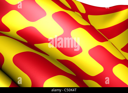 Bandiera di Tarragona. Close up. Foto Stock