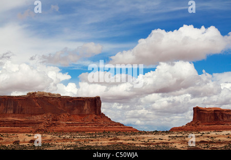 Le straordinarie strutture di roccia a canyonlands, Utah, Stati Uniti d'America Foto Stock