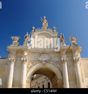 L'Italia, Puglia, Lecce Porta Rudiae Rudiae (Gate) Foto Stock