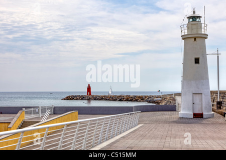 Faro nel porto di Porto Maurizio - Imperia Foto Stock