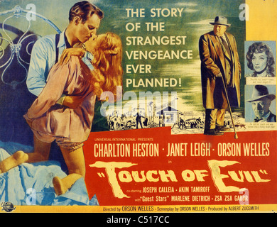 Toccare DEL MALE 1958 film universale con Charlton Heston, Janet Leigh e Orson Welles Foto Stock
