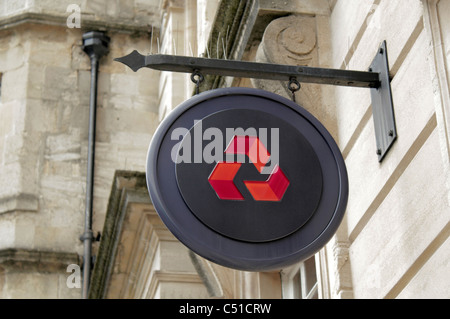 Natwest segno esterno Trowbridge, filiale del Regno Unito Foto Stock