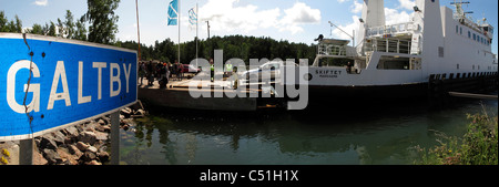 La Scandinavia Finlandia l'arcipelago di Turku. Korpo o Korppoo isola, Korpostrom costa, Galtby traghetto per arcipelago aaland Foto Stock