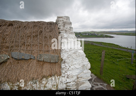 Oriente Casa Croft, Papil, Burra Storia Gruppo Cottage, West Burra, Isole Shetland. SCO 4727 Foto Stock