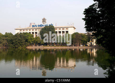 Uffici postali principali, Bu Dien, Lago Hoan Kiem, Hanoi, Vietnam Foto Stock