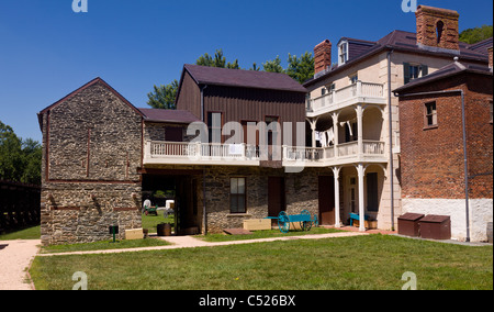 Harpers Ferry, Jefferson county, West Virginia, USA - edifici nel centro storico di noi la guerra civile comune Foto Stock