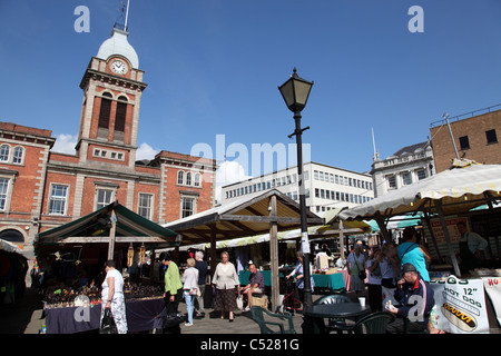 Mercato di Chesterfield, Chesterfield, Derbyshire, England, Regno Unito Foto Stock