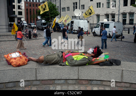 Tagli pensione dimostrazione Londra 2011 Foto Stock