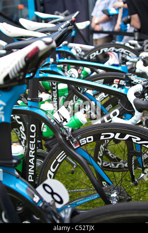 La bici da strada utilizzato dal team Sky durante il British National Road cycling Championships in Stamfordham 2011 Foto Stock