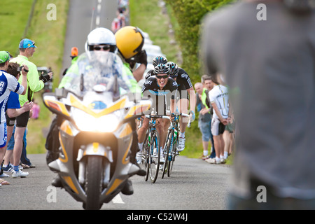 Team Sky in testa al British National Road cycling championships in Stamfordham, Northumberland Foto Stock