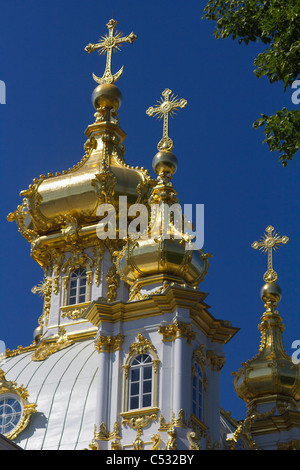 Il Peterhof Palace, San Pietroburgo, Russia - La cappella Foto Stock