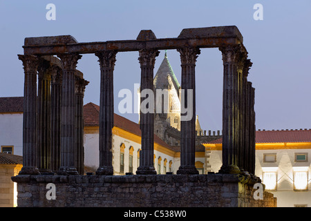 Tempio romano, Evora, Portogallo, Europa Foto Stock