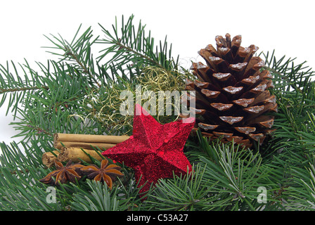 Adventsgesteck - corona di Avvento 42 Foto Stock