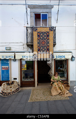 Tappeti di Arraiolos Fair, arraiolos, Alentejo, Portogallo, Europa Foto Stock