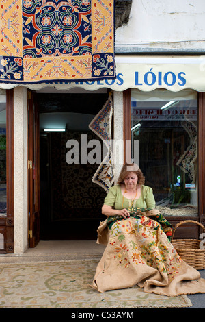 Tappeti di Arraiolos Fair, arraiolos, Alentejo, Portogallo, Europa Foto Stock