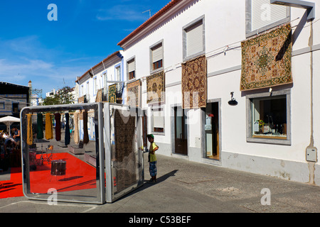 Tappeti di Arraiolos Fair, arraiolos, Alentejo, Portogallo, Europa Foto Stock